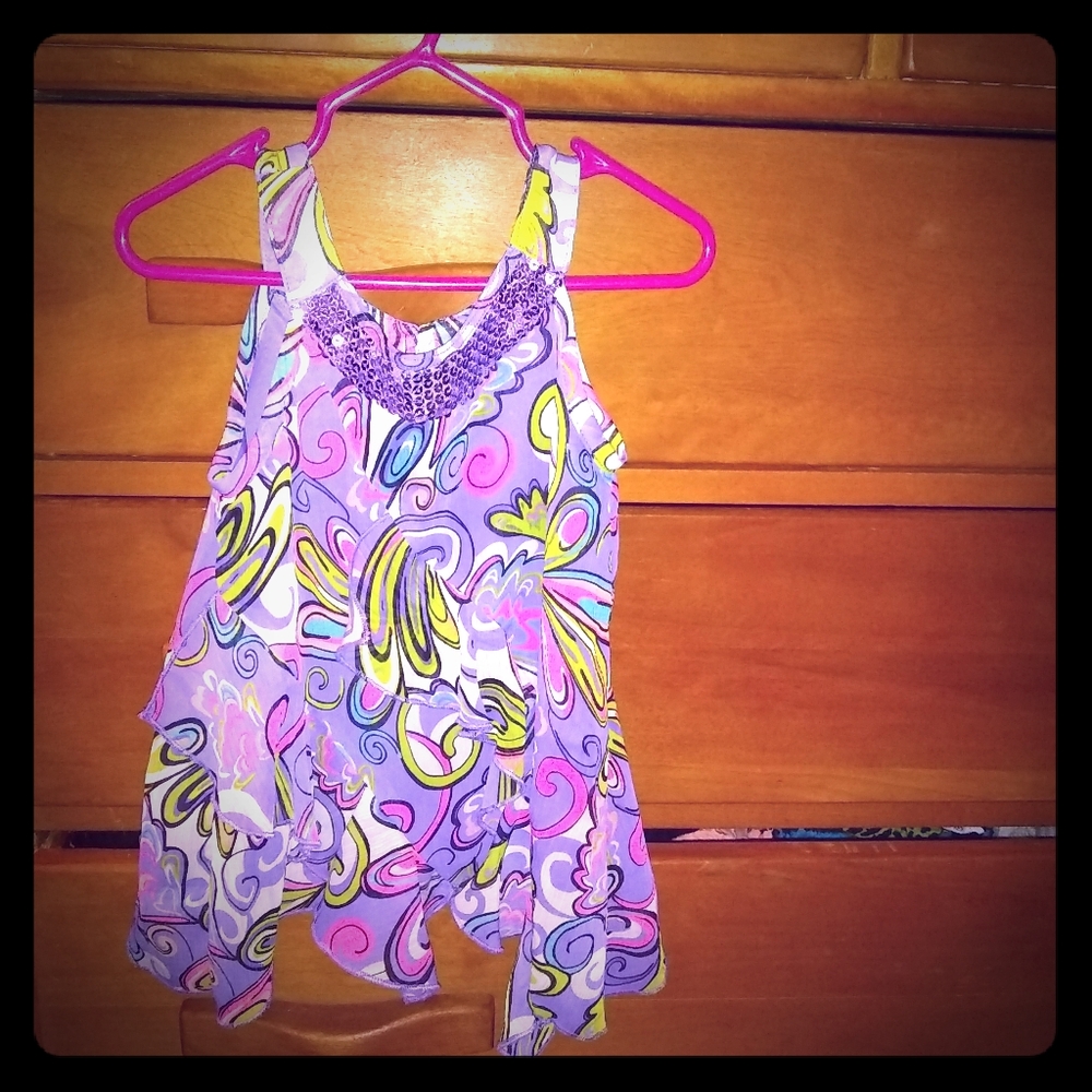 💕3/25💕gorgeous/dressy kids 🌸 tank/flair top
